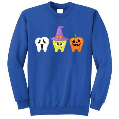 Dental Hygienist Halloween Pumpkin Ghost Witch Tooth Doctor Funny Gift Sweatshirt