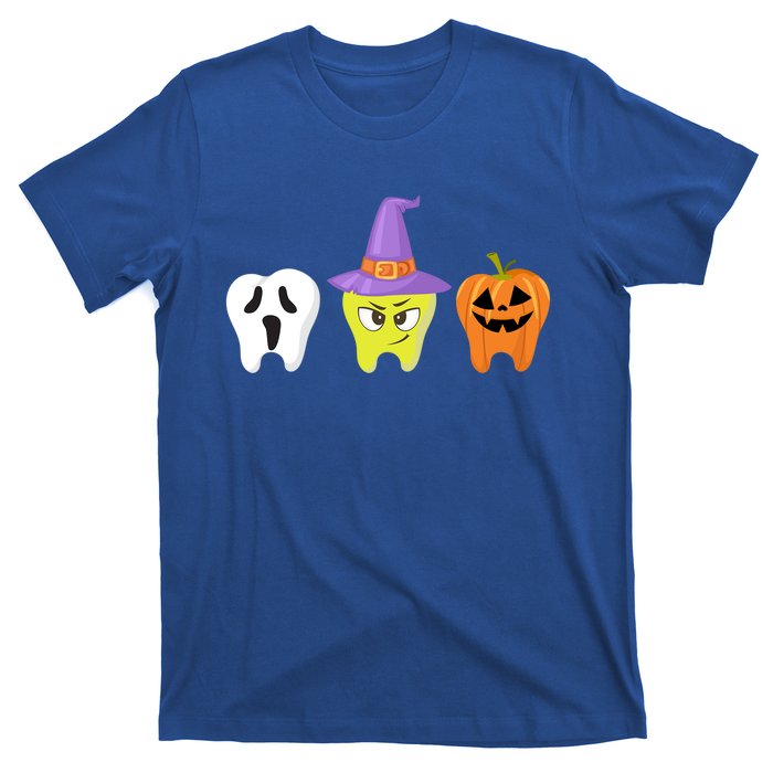 Dental Hygienist Halloween Pumpkin Ghost Witch Tooth Doctor Funny Gift T-Shirt