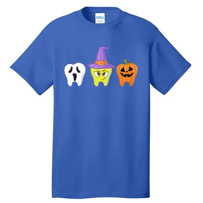 Dental Hygienist Halloween Pumpkin Ghost Witch Tooth Doctor Funny Gift Tall T-Shirt