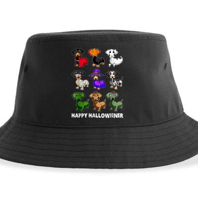 Dachshund Happy Halloweiner Funny Halloween Dogs Lover Sustainable Bucket Hat