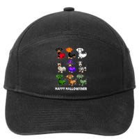 Dachshund Happy Halloweiner Funny Halloween Dogs Lover 7-Panel Snapback Hat