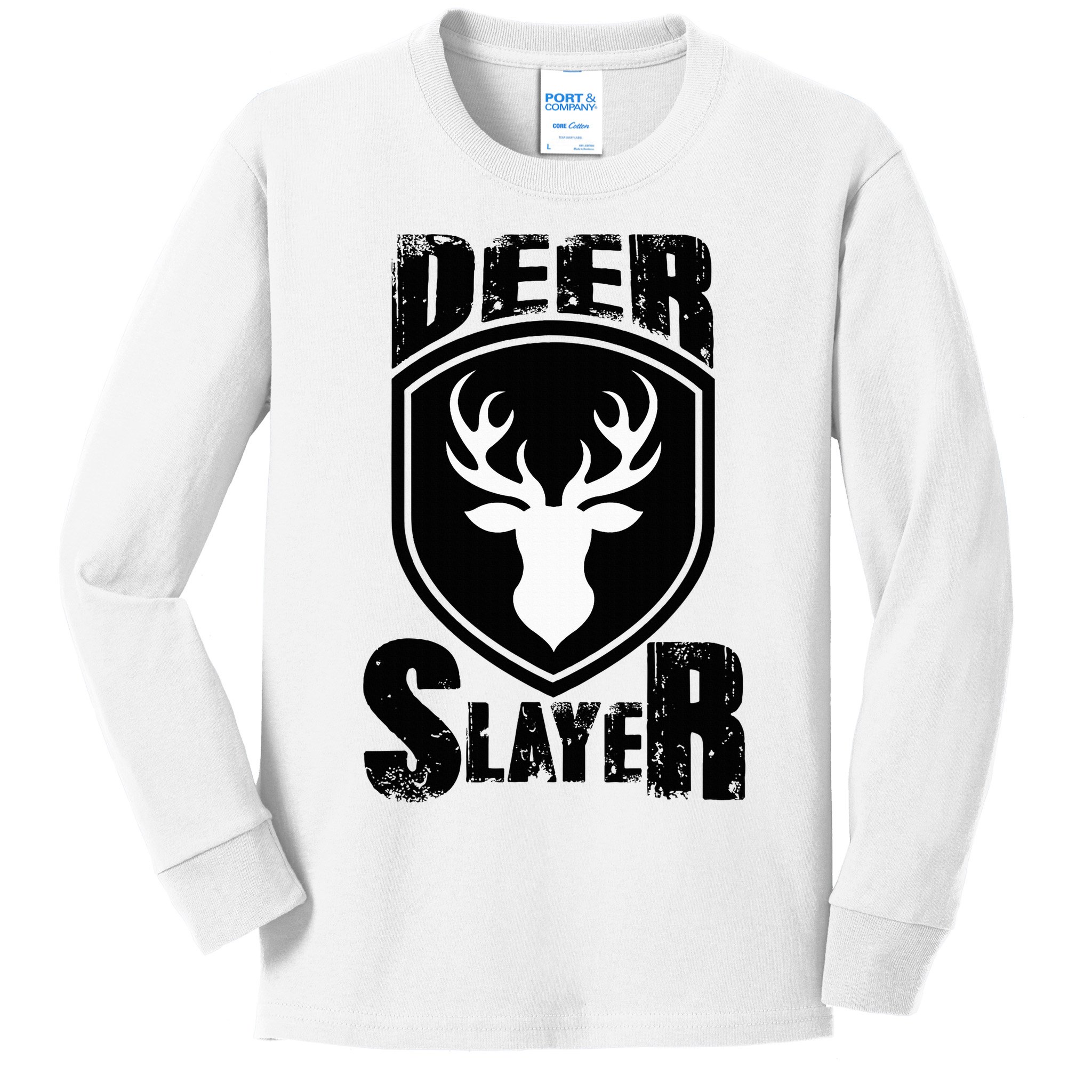 Deer Hunter Hunting Buck Sportsman Kids Long Sleeve Shirt