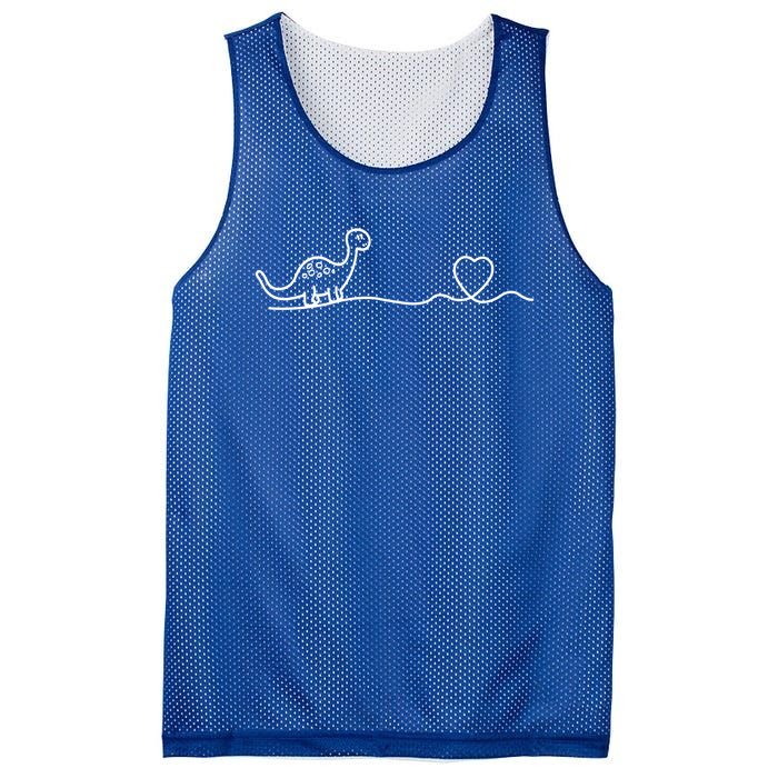 Dinosaur Hearts Heartbeat Cute Gift Line Art Heartlines Dino Heart Gift Mesh Reversible Basketball Jersey Tank