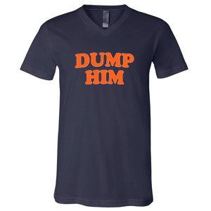 Dump Him Heart V-Neck T-Shirt