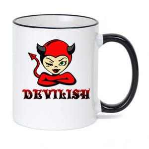 Devilish Happy Halloween Cute Gothic Cartoon Gift 11oz Black Color Changing Mug