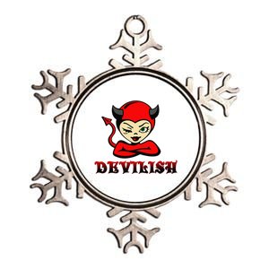 Devilish Happy Halloween Cute Gothic Cartoon Gift Metallic Star Ornament