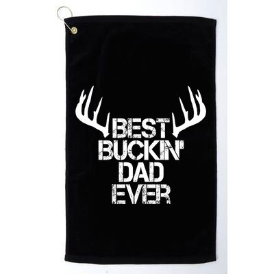 Deer Hunting Hunter Papa Daddy Best Buckin Dad Ever Gift Golf Towel
