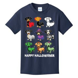 Dachshund Happy Halloweiner Funny Halloween Dogs Lover Kids T-Shirt