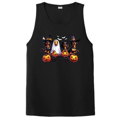 Dachshund Happy Halloweiner Funny Halloween Dogs Lover PosiCharge Competitor Tank