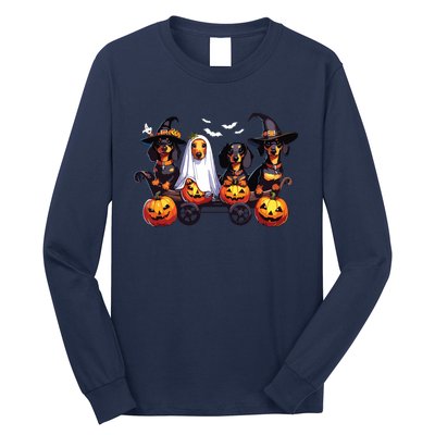 Dachshund Happy Halloweiner Funny Halloween Dogs Lover Long Sleeve Shirt