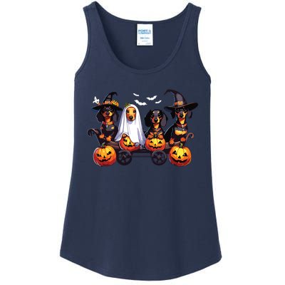 Dachshund Happy Halloweiner Funny Halloween Dogs Lover Ladies Essential Tank