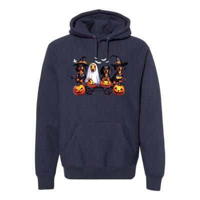 Dachshund Happy Halloweiner Funny Halloween Dogs Lover Premium Hoodie