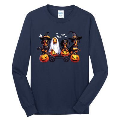 Dachshund Happy Halloweiner Funny Halloween Dogs Lover Tall Long Sleeve T-Shirt