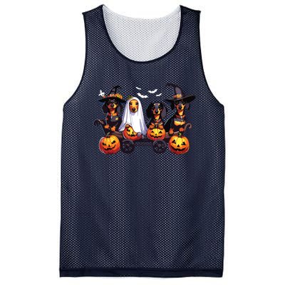 Dachshund Happy Halloweiner Funny Halloween Dogs Lover Mesh Reversible Basketball Jersey Tank