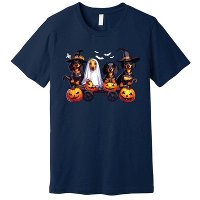 Dachshund Happy Halloweiner Funny Halloween Dogs Lover Premium T-Shirt