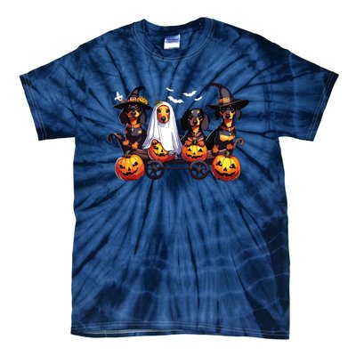 Dachshund Happy Halloweiner Funny Halloween Dogs Lover Tie-Dye T-Shirt