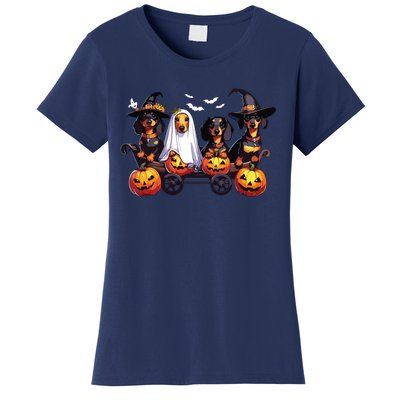 Dachshund Happy Halloweiner Funny Halloween Dogs Lover Women's T-Shirt