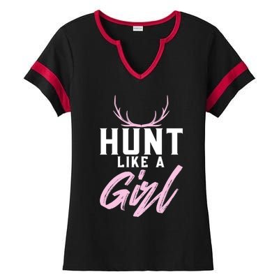 Deer Hunting Hunt Like A Gift Ladies Halftime Notch Neck Tee