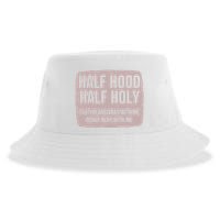 Distressed Half Hood Half Holy That Mean Pray With DonT Play With Me Sustainable Bucket Hat