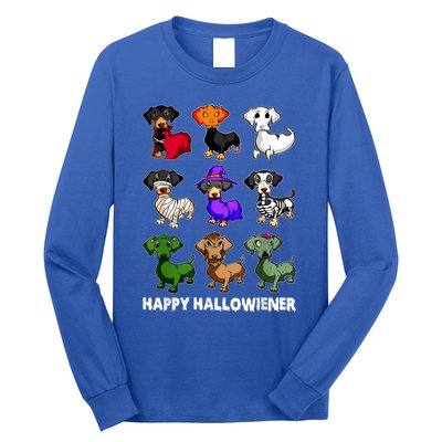 Dachshund Happy Halloweiner Funny Halloween Dogs Lover Gift Long Sleeve Shirt