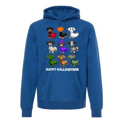 Dachshund Happy Halloweiner Funny Halloween Dogs Lover Gift Premium Hoodie