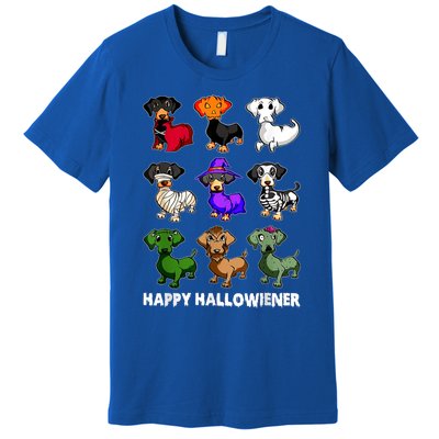 Dachshund Happy Halloweiner Funny Halloween Dogs Lover Gift Premium T-Shirt