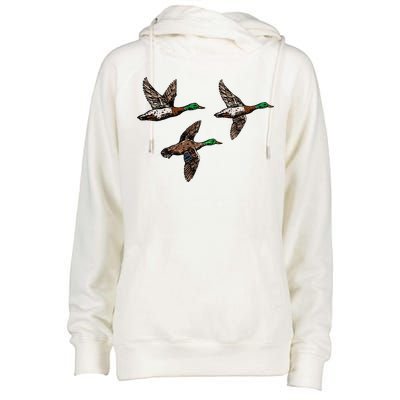 Duck Hunting Hunter Womens Funnel Neck Pullover Hood