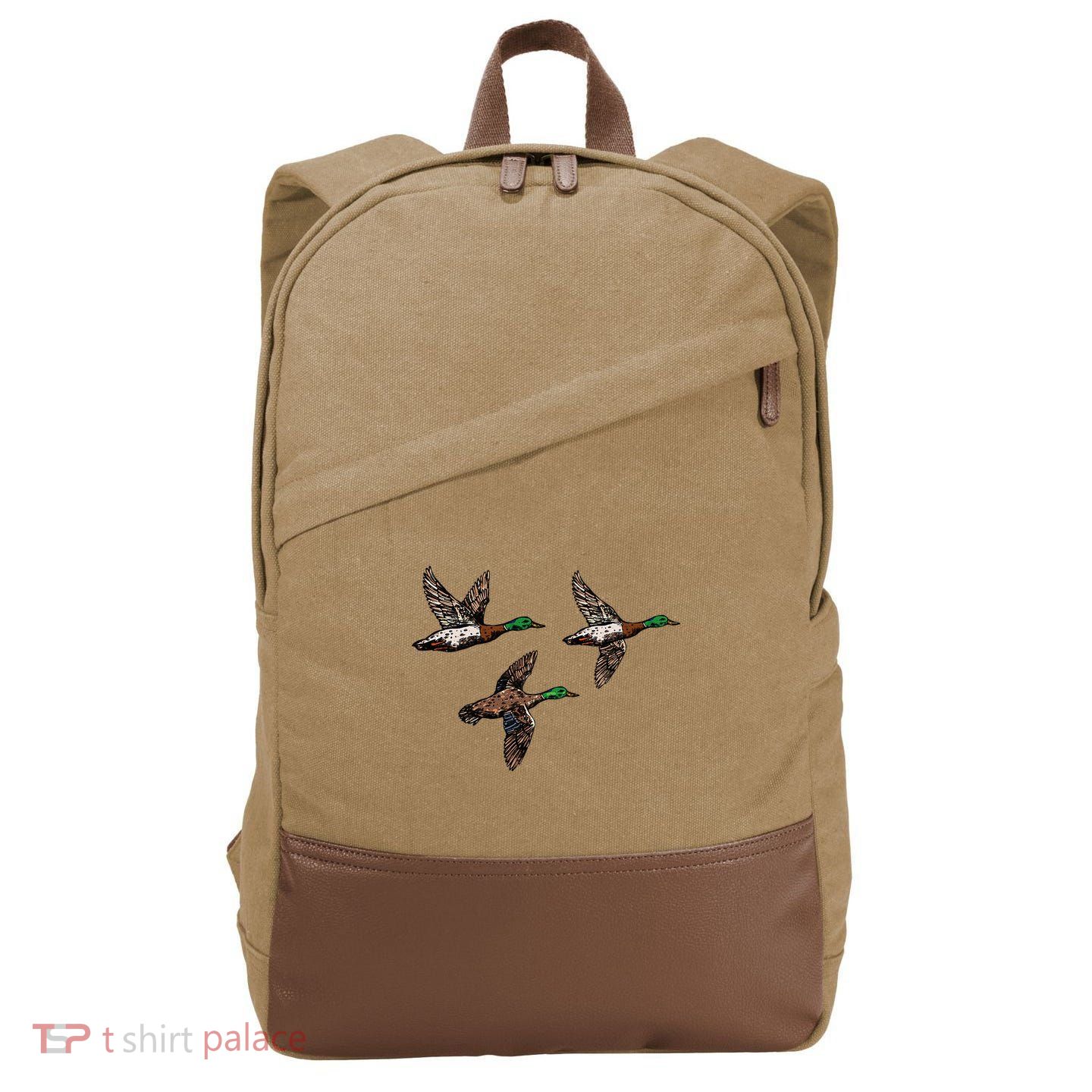 Duck Hunting Hunter Cotton Canvas Backpack