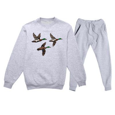 Duck Hunting Hunter Premium Crewneck Sweatsuit Set