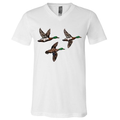 Duck Hunting Hunter V-Neck T-Shirt