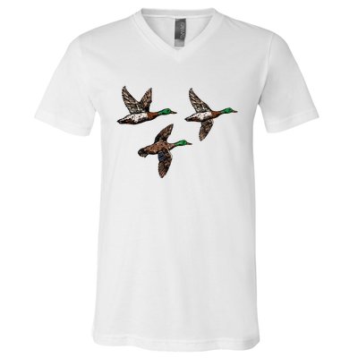 Duck Hunting Hunter V-Neck T-Shirt