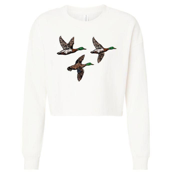 Duck Hunting Hunter Cropped Pullover Crew