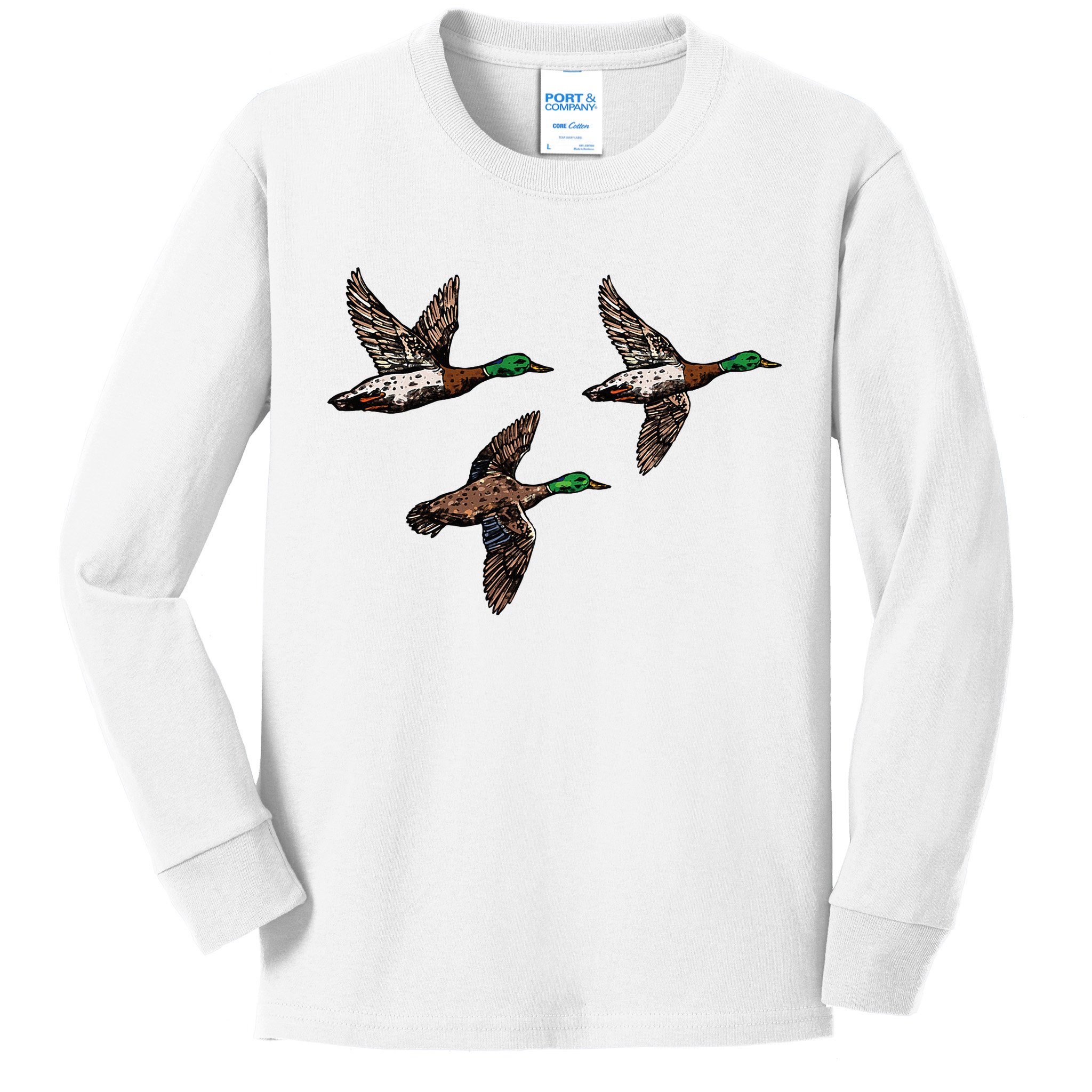 Duck Hunting Hunter Kids Long Sleeve Shirt