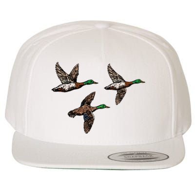 Duck Hunting Hunter Wool Snapback Cap