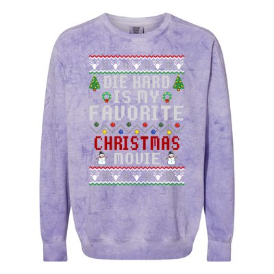 Die Hard Is A Christmas Movie Classic Colorblast Crewneck Sweatshirt