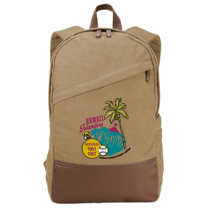 Defunct Hawaii Islanders Baseball Team Cotton Canvas Backpack