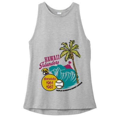 Defunct Hawaii Islanders Baseball Team Ladies PosiCharge Tri-Blend Wicking Tank