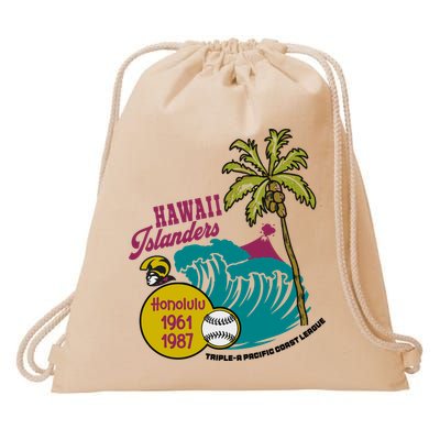 Defunct Hawaii Islanders Baseball Team Drawstring Bag