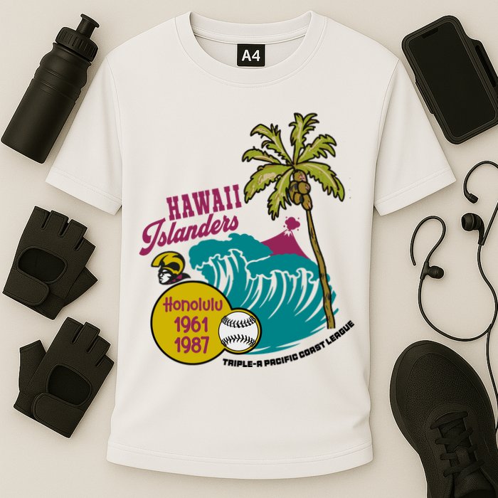 Defunct Hawaii Islanders Baseball Team Cooling Performance Crew T-Shirt