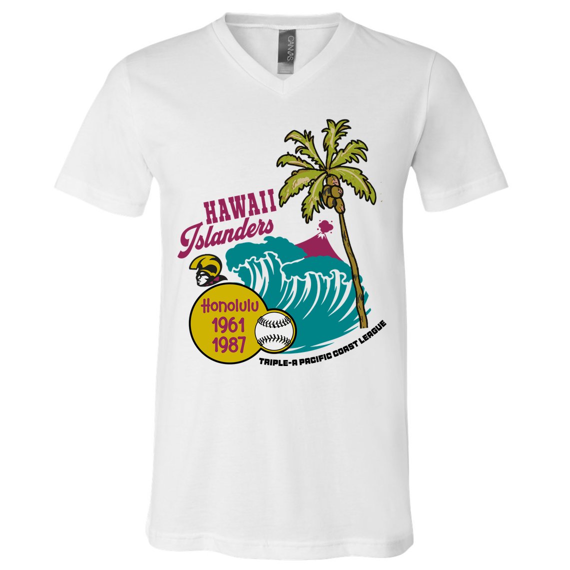 Defunct Hawaii Islanders Baseball Team V-Neck T-Shirt