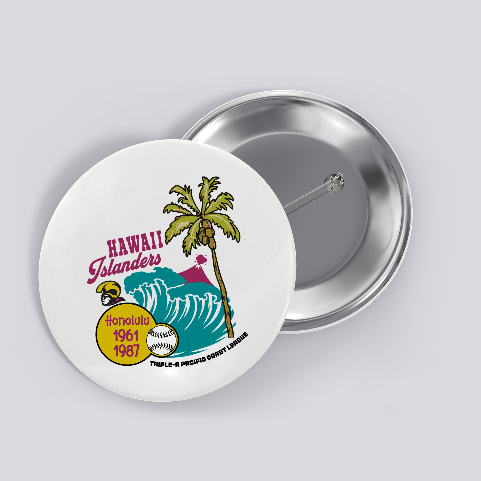 Defunct Hawaii Islanders Baseball Team Button