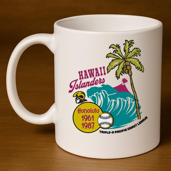 Defunct Hawaii Islanders Baseball Team 11oz C Handle Ceramic Mug