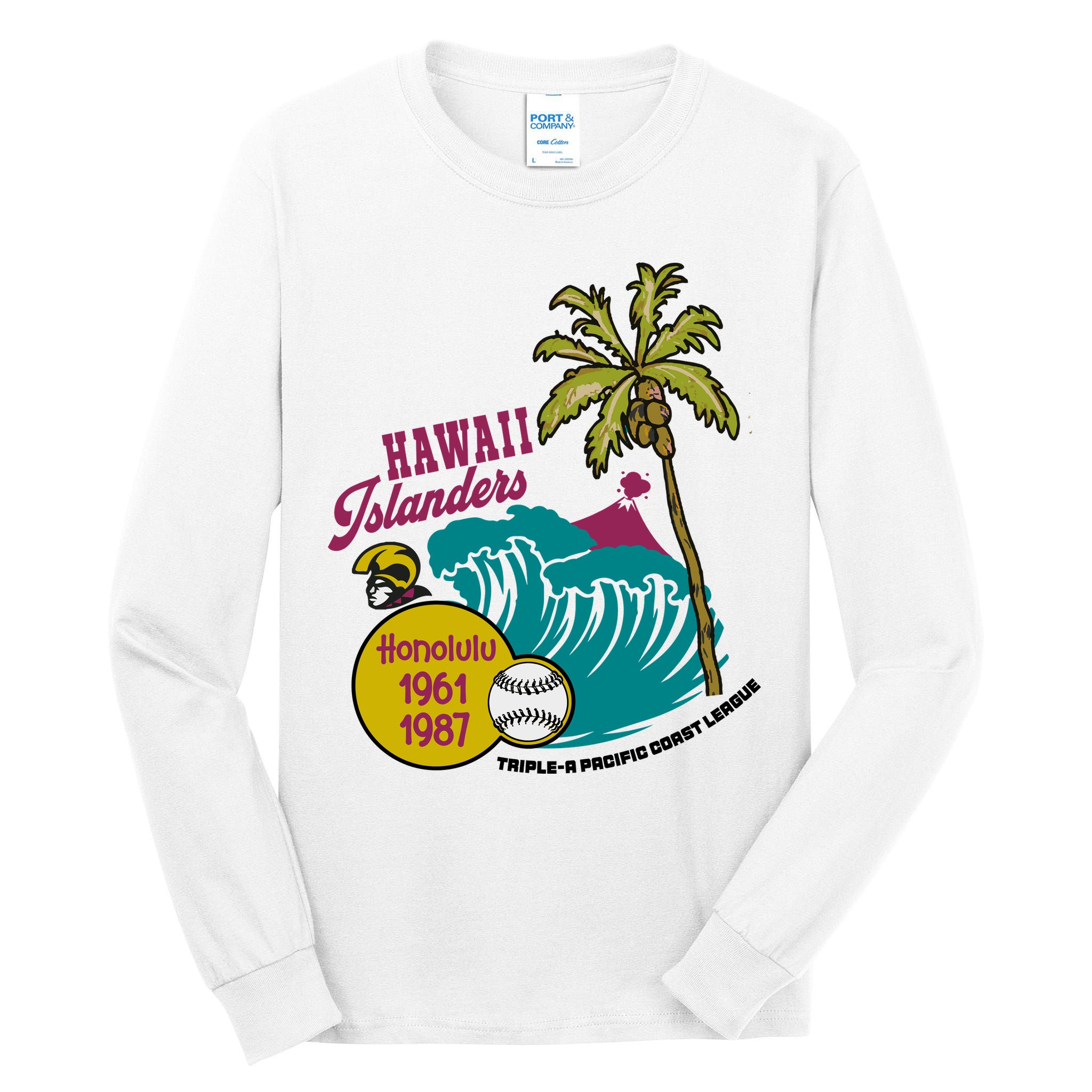 Defunct Hawaii Islanders Baseball Team Tall Long Sleeve T-Shirt