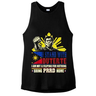 Duterte Homecoming I Stand With Duterte Bring PRRD Home Ladies PosiCharge Tri-Blend Wicking Tank