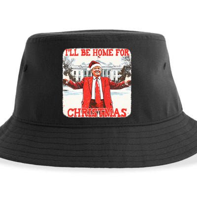 DaddyS Home ILl Be Home For Christmas Donald Trump 2024 Sustainable Bucket Hat