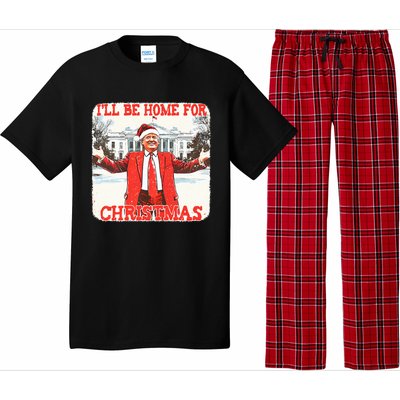 DaddyS Home ILl Be Home For Christmas Donald Trump 2024 Pajama Set