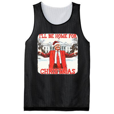 DaddyS Home ILl Be Home For Christmas Donald Trump 2024 Mesh Reversible Basketball Jersey Tank