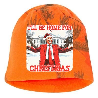 DaddyS Home ILl Be Home For Christmas Donald Trump 2024 Kati - Camo Knit Beanie