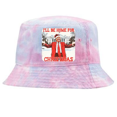 DaddyS Home ILl Be Home For Christmas Donald Trump 2024 Tie-Dyed Bucket Hat