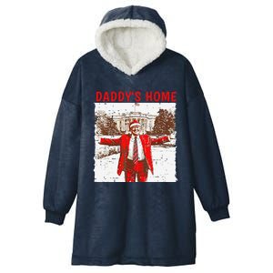 DaddyS Home ILl Be Home For Christmas Fun Trump 2024 Xmas Hooded Wearable Blanket